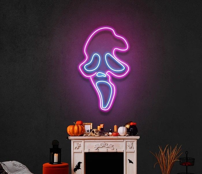 neonalfa neon sign halloween-neon-signs scream ghost neon signs نئون نئون آلفا طرح نئون هالووین