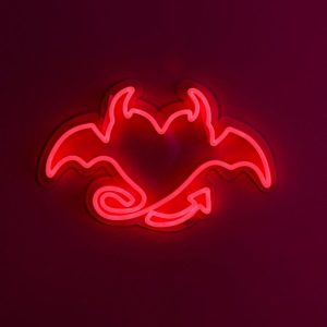 ئون نئون آلفا neonalfa neon sign Evil heart neon design