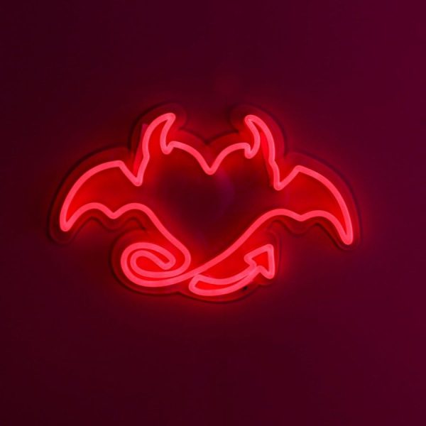 ئون نئون آلفا neonalfa neon sign Evil heart neon design