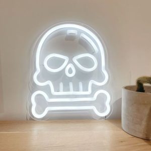 ئون نئون آلفا neonalfa neon sign Neon skull bone design