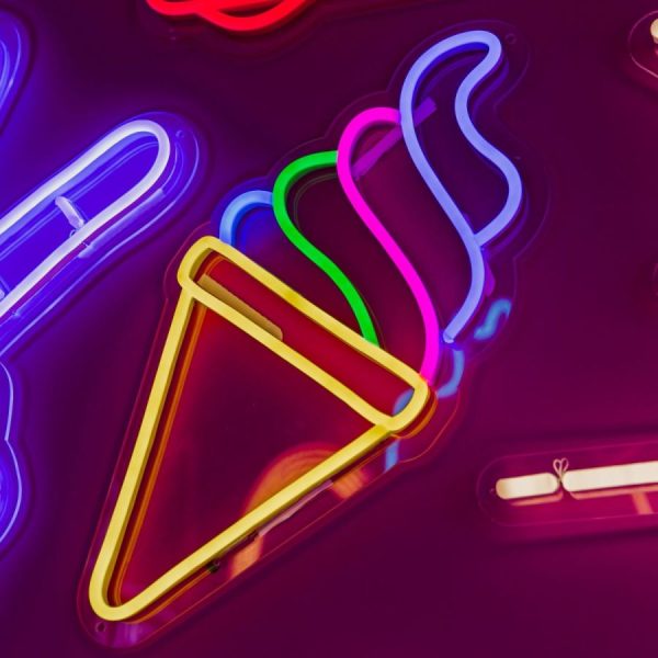 ئون نئون آلفا neonalfa neon sign Funnel ice cream neon sign