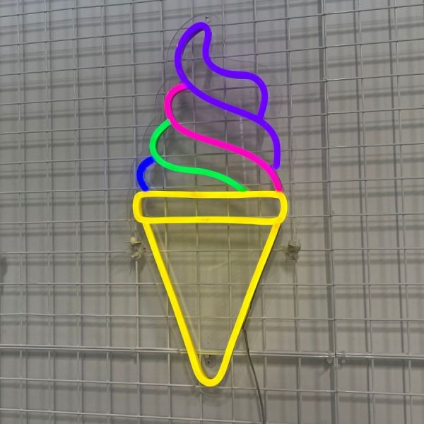 ئون نئون آلفا neonalfa neon sign Funnel ice cream neon sign