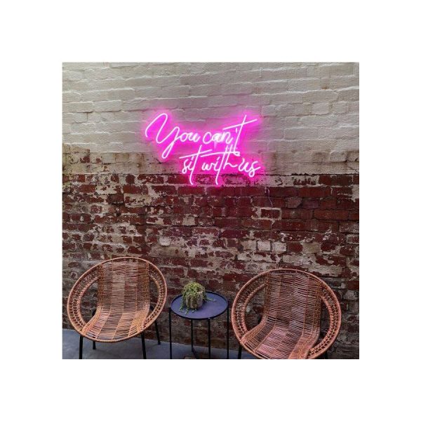 ئون نئون آلفا neonalfa neon sign you can't sit with us