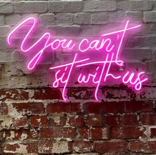 ئون نئون آلفا neonalfa neon sign you can't sit with us