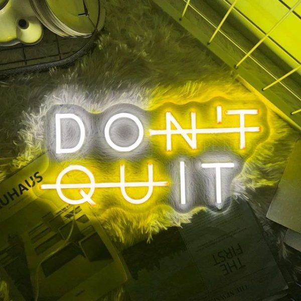 ئون نئون آلفا neonalfa neon sign don't quit neon signs