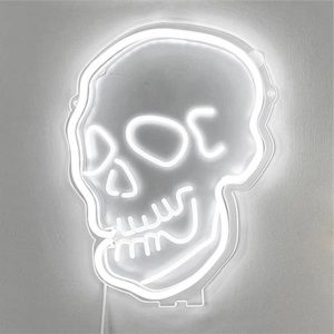 ئون نئون آلفا neonalfa neon sign Skull skeleton neon sign